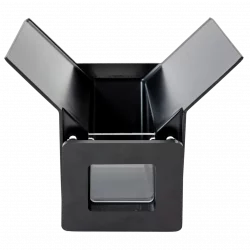 Tiefgezogenes Sammelfach mit Klappdeckel und gefrästem Montagerahmen