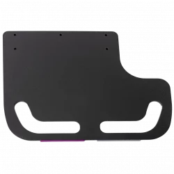 Frästeil aus Polycarbonat mit beidseitigen Kantenradien und eingepressten Farbmarkierungen