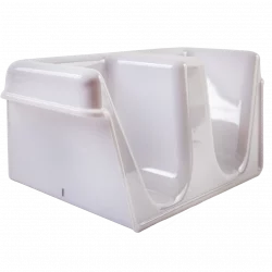 Mehrschalig aufgebautes Polycarbonat-Tiefziehteil als Zubehör für radiologische Geräte.