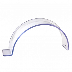 Transparente tiefgezogene Abdeckung zum Schutz vor rotierendem Schneidwerkzeug